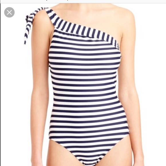 J Crew baby and white striped swimsuit - Picture 3 of 3
